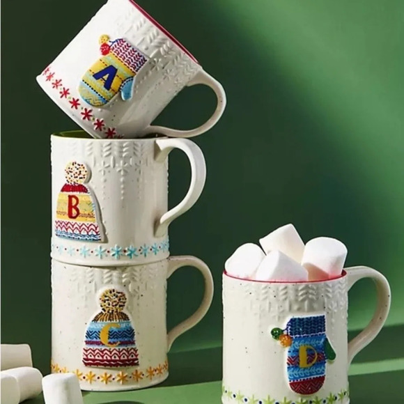 Anthropologie Bundle Up Monogram Mug "B" - Picture 1 of 4